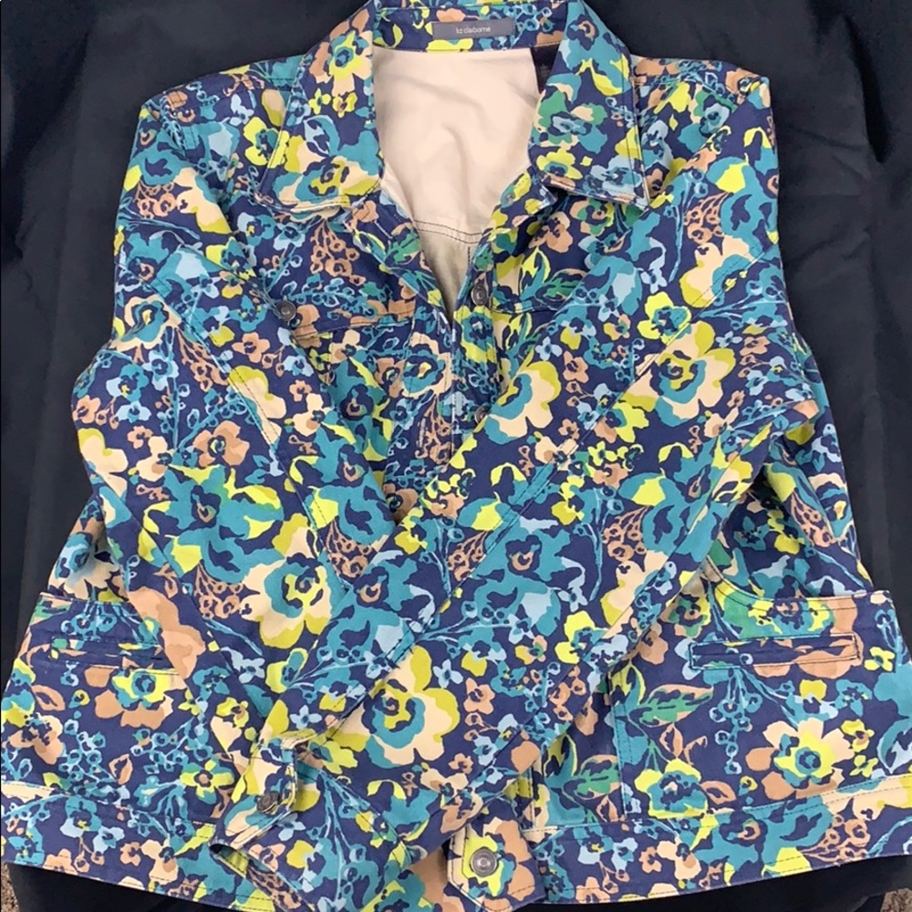 Jean flower jacket